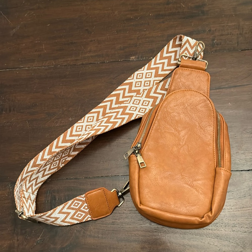 Hi-QTool Small Leather Crossbody Daypack Guitar Strap Purse
